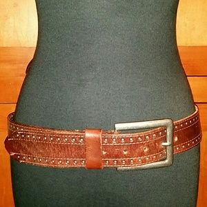 Leather Studded  Brown Belt